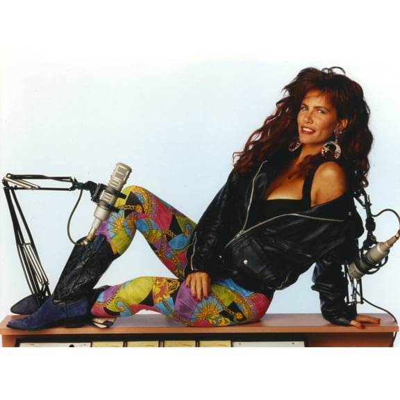 Tawny Kitaen Portrait in Black Long Sleeve Shirt Photo Print (24 x 30)