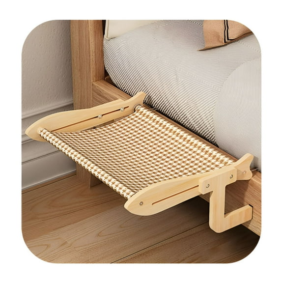 LAMIRO Cat Hanging Bed, Window Hanging Bed, Sturdy Cat Window Hammock for Indoor, Easy to Adjust & Assemble Large Cat Bed Seat for Windowsill, Bedside, Drawer and Cabinet 1pc