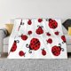 thumbnail image 1 of Fotbe Fly Flying Ladybug Manta de Franela con Estampado, Manta Ultrasuave para Cama, Sofá, Auto, Hipoalergénica y Antibolitas-50"x40", 1 of 6