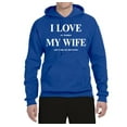 thumbnail image 2 of I Love My Wife Lets Me Go Hunting Hunting Unisex Graphic Hoodie Sweatshirt, Royal, Large, 2 of 3
