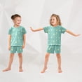 thumbnail image 5 of Summer Short Sleeve Pajama Sets Stars Patterns Sleepwear Nighty 95% Cotton (5-14Y), 5 of 7