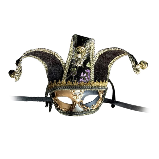 Halloween Mardi Gras Halloween Cosplay Face Cover for Stage Performance Black