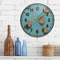 thumbnail image 3 of Yayeee Wall Clock Battery Operated 11.9" Silent Quartz Non-Ticking for Living Room Decor, Cartoon Capybaras, 3 of 8
