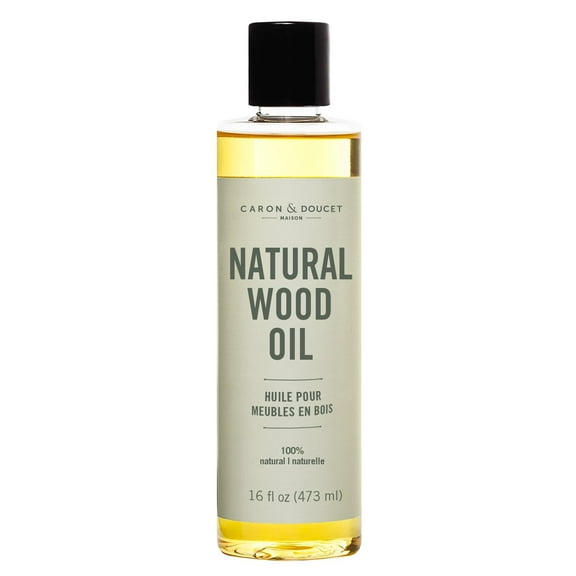 Caron & Doucet - Natural Wood Conditioning Oil - 100% Plant Based Wood Conditioning and Polishing Oil - Orange Scented - Suitable for Natural Wood Furniture (16oz)