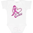 thumbnail image 3 of Inktastic Cure- Breast Cancer Awareness pink ribbon Boys or Girls Baby Bodysuit, 3 of 5