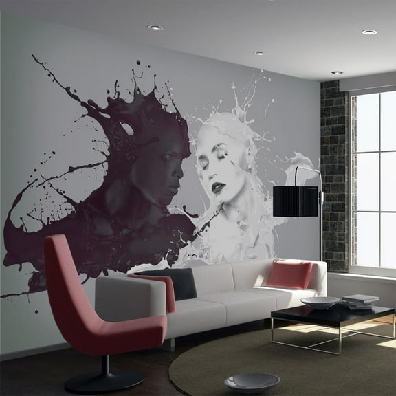 Tiptophomedecor Abstract Wallpaper Wall Mural - Opposites Attract