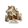 thumbnail image 2 of Fmbmuo 1 pcs Christmas Village Sets Village Acrylic Ornament Brown Acrylic Christmas Ornaments， Festive Spirit Cottage Decor for Christmas Party Decor, 2 of 5