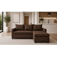 thumbnail image 1 of Sala Esquinera Modular El Bazar Store Vancouver Chocolate 175x130 cm Sofa Lado derecho ó izquierdo Económica, Tela Lino, 1 of 7