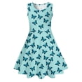 thumbnail image 4 of Liyamei Robes pour Filles Décontractées d'Été Sans Manches à Col Rond Imprimées Élastiques Confortables Tenue pour Usage Quotidien et Activités Extérieures, 8-9 Ans, 4 of 4