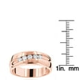 thumbnail image 3 of Unique 14K Male Engagement Rings Five Stone Collection Piece (Rose Gold Size 7), 3 of 3