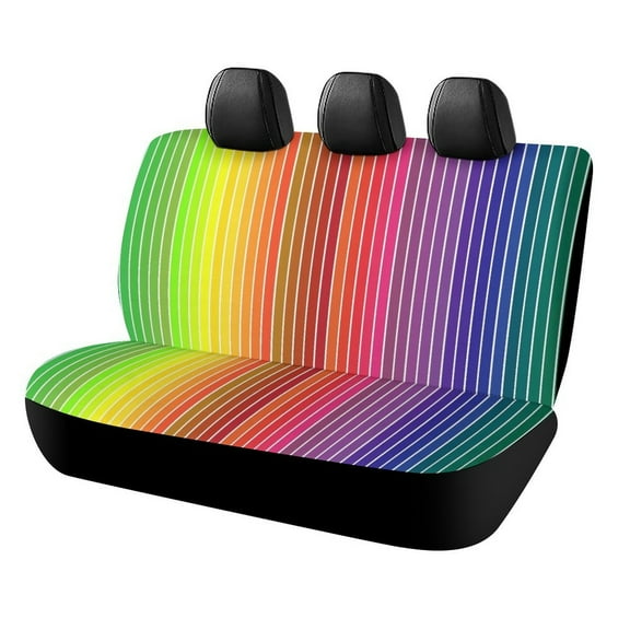3D Abstract Lines Rear Seat Covers, Car Backseat Protector, Universal Back Seat Vehicle Interior Protector, Fits Most Cars, SUVs, Sedans, Trucks