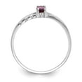 thumbnail image 2 of 14K White Gold Ring Band with Stones (06) June Garnet (Rhodolite) Marquise Red, Size 8, 2 of 5