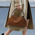 thumbnail image 2 of Genuine Leather Flap Bag, Women's Suede Underarm Hobo Shoulder Crossbody Purse, 2 of 8