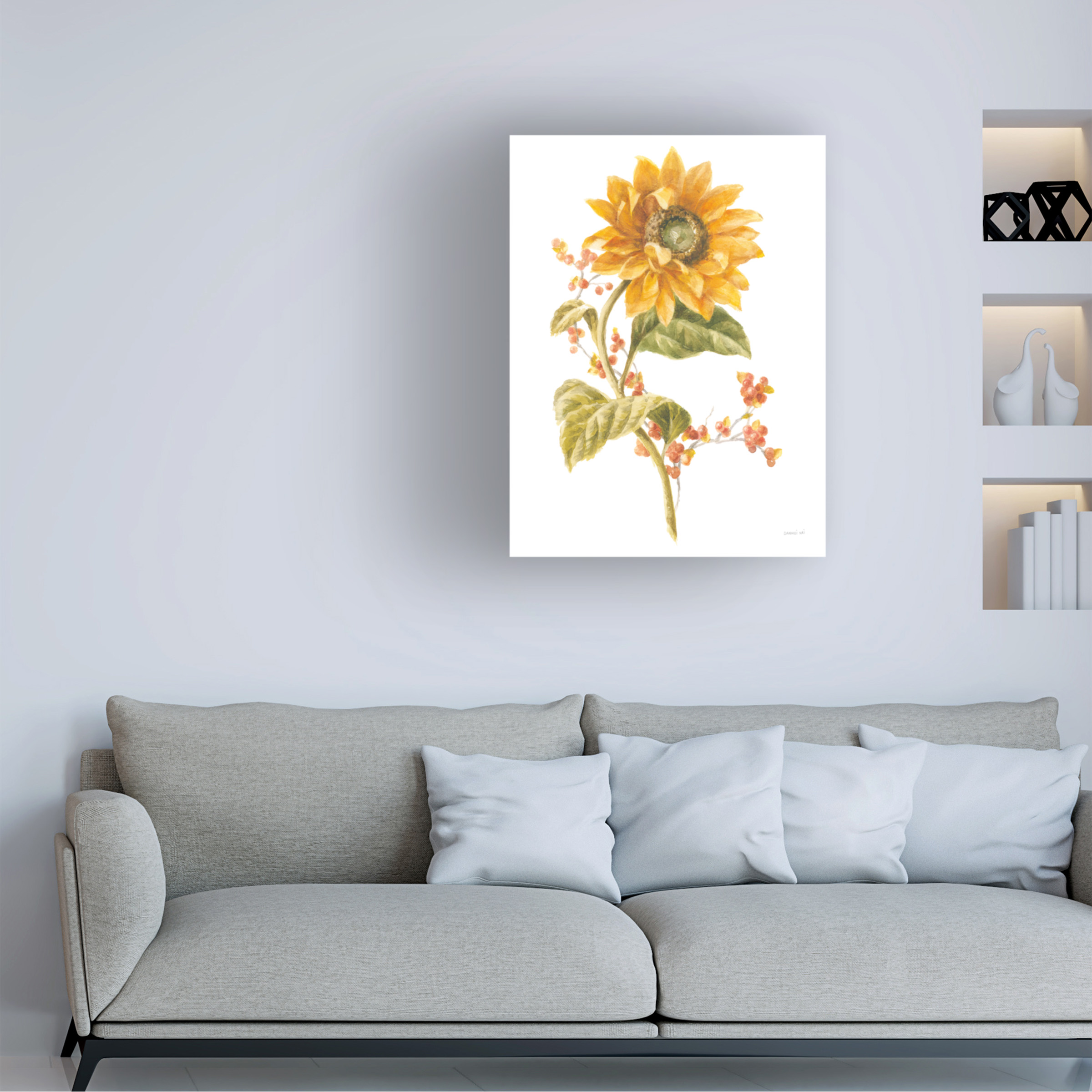 Trademark Fine Art 'Floursack Autumn I on White' Canvas Art by Danhui Nai