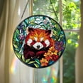 thumbnail image 3 of Cute Red Panda Glass Suncatcher, Wildlife Window Art for Animal Lovers, Unique Glass Decor for Bedroom, Living Room, or Office Space, 3 of 5