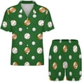 thumbnail image 3 of Sdmnsg-T Ensemble de Pyjama Coloré de Baseball Golf pour Femmes Shorts Ensemble Deux Pièces Manches Courtes, 3 of 8