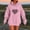 #289-Pink, variant on Ounisa Women's Blouse Casual Heart Print Long Sleeve Pullover Hoodie Sweatshirt Tops