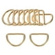 thumbnail image 1 of Uxcell 10-Pack Hebillas en D, 1-1/2 Pulgadas Hebillas Metálicas en D No Soldadas para Bolsos/Delantales/Cinturones/Collares para Mascotas, Hardware de Anillo en D Semicircular [Dorado Claro], 1 of 6