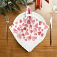 thumbnail image 2 of GZHJMY Bloom Heart Pink Cloth Dinner Napkins Everyday Use 20" × 20" Home Decor 4 Pack, 2 of 7