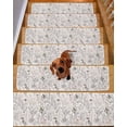 thumbnail image 2 of Spring Floral Stair Treads for Wooden Steps Indoor Runner Rug Carpet, Vintage Botanical Watercolor Elegant 10 Pieces Peel and Stick Staircase Step Treads Covers Washable Throw Door Mats, 30"x8", 2 of 6