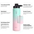 thumbnail image 7 of GEDUX 24oz Insulated Stainless Steel Water Bottle with 2 Leak Proof Lids (Spout Lid and Straw Lid) Wide Mouth for Sports and Travel, 7 of 7