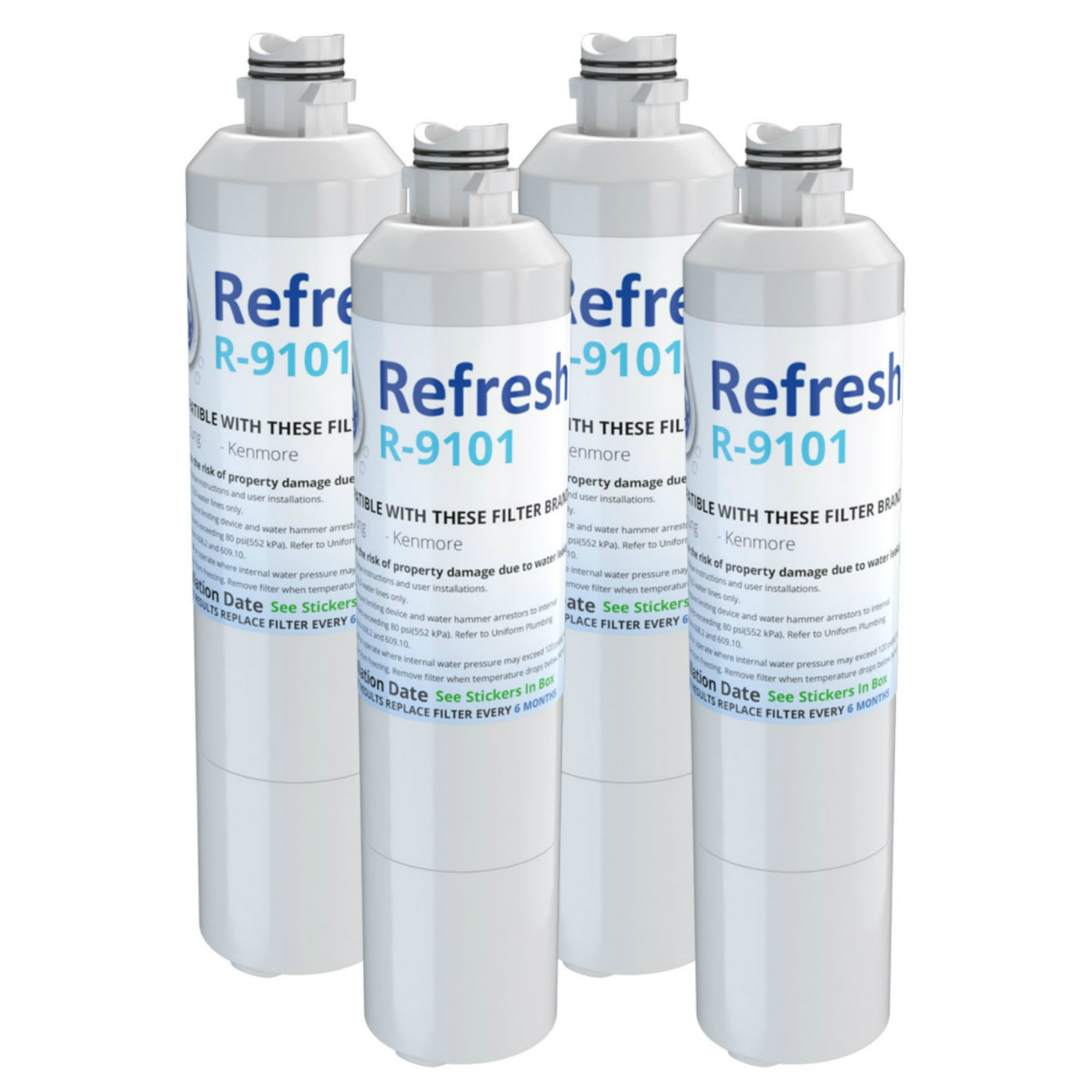 4x Water Filter for Samsung RF32FMQDBSR,RF263BEAESR,RF323TEDBSR,RF4287HARS 