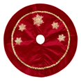 thumbnail image 4 of Falda para árbol de Navidad de elegante fibra de poliéster con adornos redondos para decoración 120 cm x 120 cm, 4 of 9
