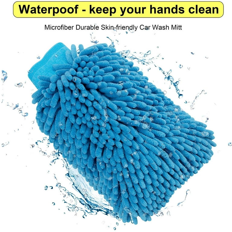 anngrowy 62 Microfiber Car Wash Brush Mop Kit Mitt Sponge with Long Handle  Car Cleaning Supplies Kit Duster Washing Car T