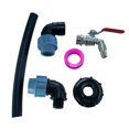 thumbnail image 2 of Adaptador de IBC, grifo de rosca de IBC, con 1 tubo y 2 conectores curvos, conector de agua de riego de jardín doméstico Latón Níquel 15mm Soledad Adaptador de grifo de tanque IBC, 2 of 9