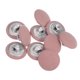 thumbnail image 1 of Botones de Costura Unique Bargains 10uds 24L 15mm Redondo Metal Profundo Rosa, 1 of 5