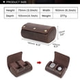 thumbnail image 5 of Hiram Leather Watch Roll Travel Case,Vintage Crazy Horse Leather 2-Slots Watch Box with Removable Velvet Pillows, Secure Metal Clasp, Perfect for Daily Display & Business Travel，Coffee, 5 of 7