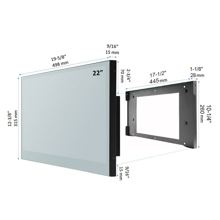 Soulaca 22 Pulgadas Smart White Color LED Television Para Baño Salón  Decoración WiFi Android Shower TV Embedded De 340,99 €