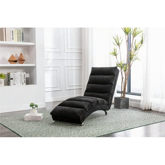 Modern Linen Chaise Lounge 21.65×58.27×34.25 inch for Office & Living Room