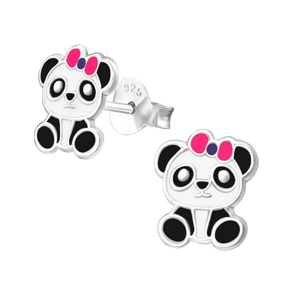 Panda 925 Sterling Silver Stud Earrings