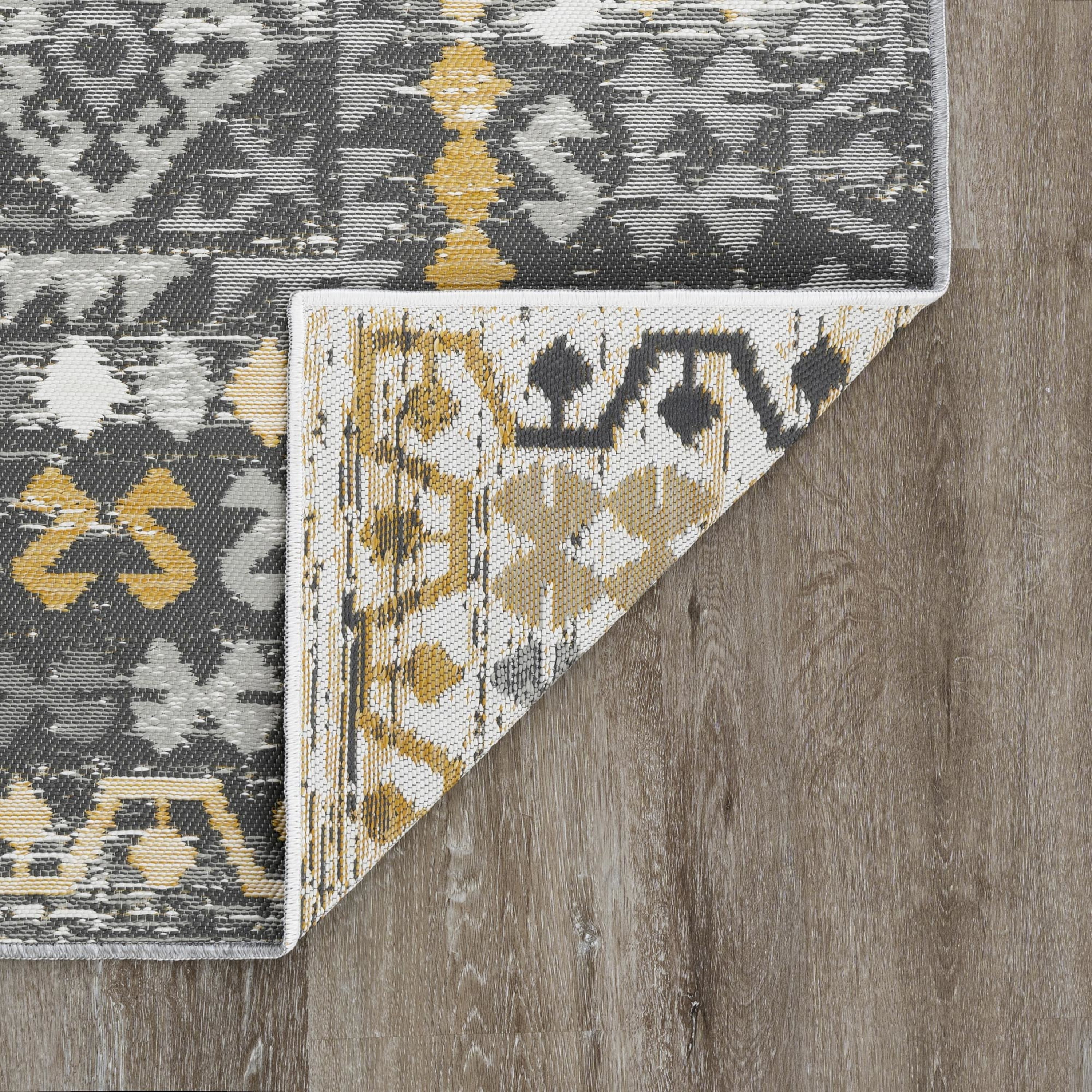 Bliss Rugs Morroccan Indoor Outdoor Rug Reversible Runner Rug for Patio, Hallway, Entryway, Deck, Cream ,2' x 8'