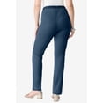thumbnail image 5 of Roaman's Women's Plus Size Petite Plus Size Comfort Stretch Straight Leg Jean, 5 of 6