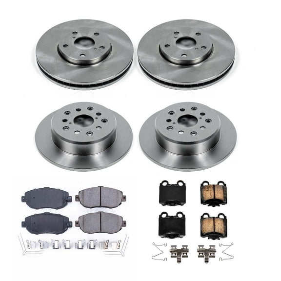 Ultimate Brakes Front and Rear Ceramic Brake Pad and Rotor Kit with Hardware WM81042