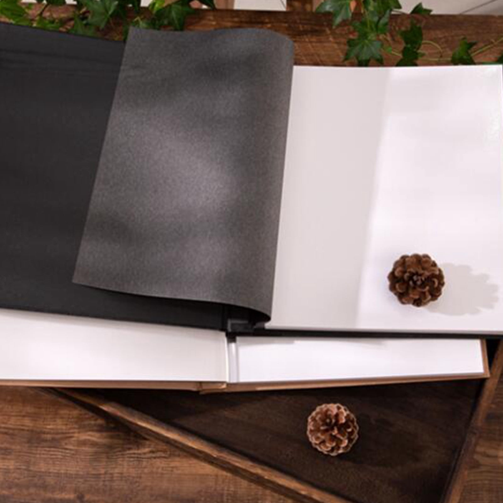 Wovilon Photo Album Self Adhesive 3X5 4X6 5X7 6X8 8X10 8.5X11 11X10.6 Magnetic Scrapbook Album Diy Length 11X10.6 Inch 40 Pages Diy Photo Album