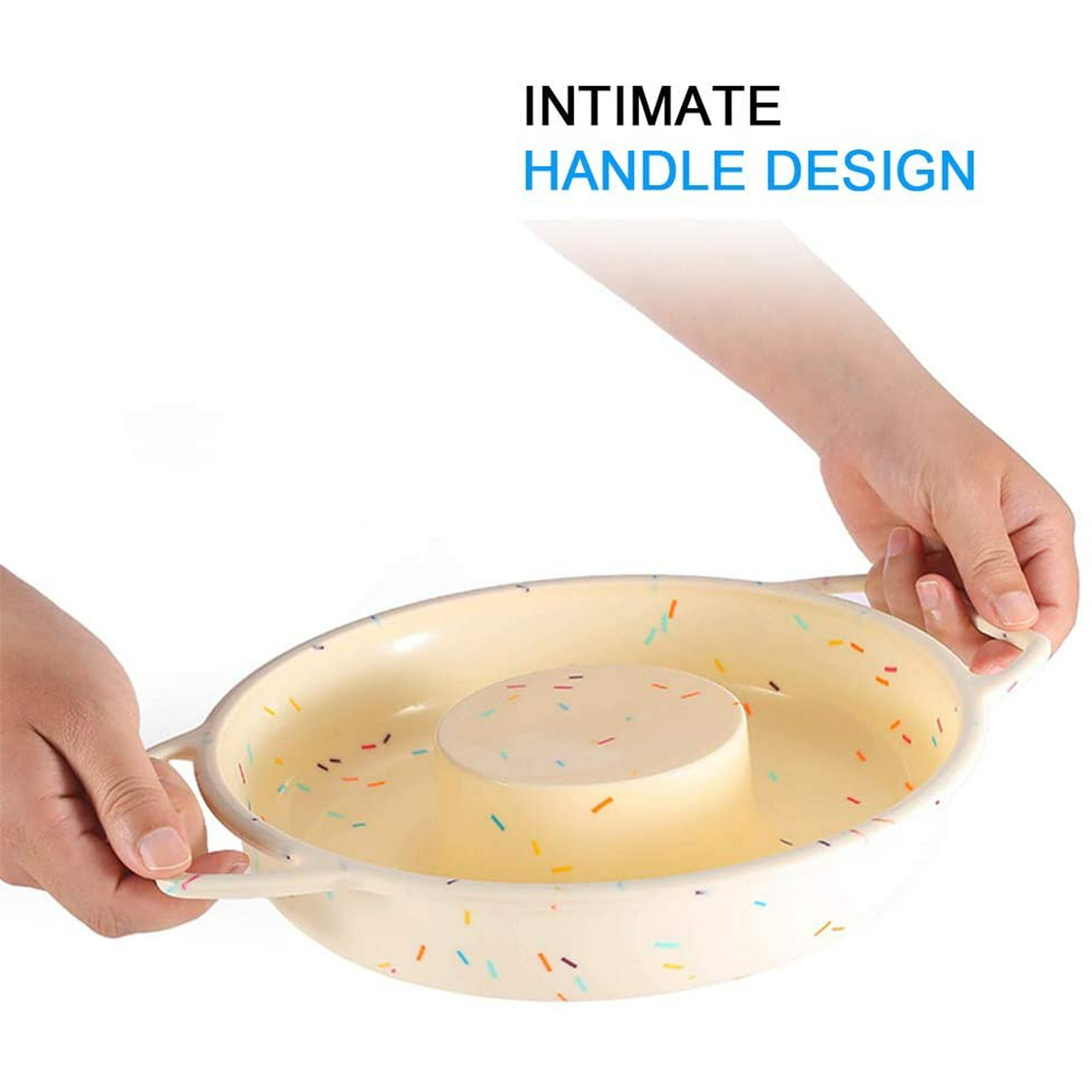 Silicone Donut Pan Cake Mold 9 Inch Doughnut Pans for Baking Non Stick Round Cake Pan with Handle Large 1Pack Walmart
