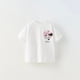 thumbnail image 1 of Camiseta blanca con estampado de Minnie para niña, camisa básica informal holgada con cuello redondo, Versatileple Simple, 1 of 4