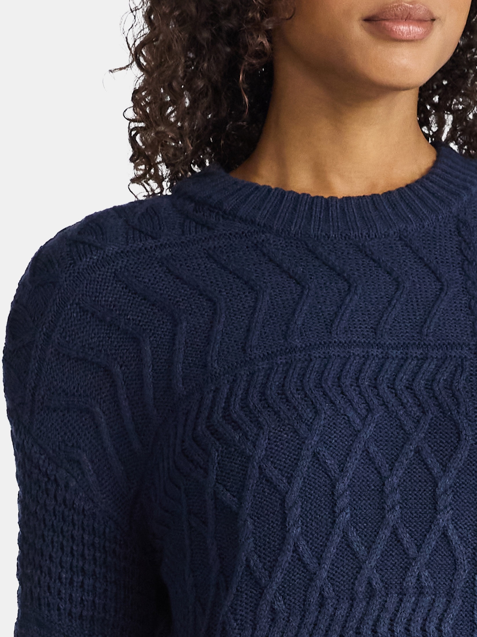 Time and Tru Women’s and Women’s Plus Mixed Stitch Sweater, Midweight, Sizes XS-4X