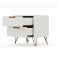 thumbnail image 5 of Manhattan Comfort Rockefeller 2-Drawer Wood Nightstand in Off White (Set of 2), 5 of 12