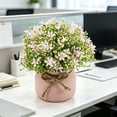 thumbnail image 2 of Clearance Artificial flowers under $10,Artificial Flowers Potted Plants Flowers In POTS Decorate Home Bathroom Kitchen Rustic Table Centerpiece Interior Outdoor Decor, 2 of 9