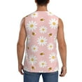 thumbnail image 4 of Fotbe Men's Daisy And Bee Print Men's Sleeveless Muscle Tank Tops Casual T-Shirts for Gym Workout Beach-3X-Large, 4 of 8