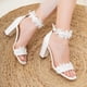 thumbnail image 2 of Dede - Tacones de novia de encaje color marfil crema 22.5 CM, 2 of 5