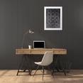 thumbnail image 3 of Willett, Michael 19x24 White Modern Wood Framed Museum Art Print Titled - Concentric Metallic in Gunmetal, 3 of 4