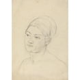 thumbnail image 3 of Moritz Daniel Oppenheim 11x14 Black Modern Framed Museum Art Print Titled - Head of a Young Woman, 3 of 5