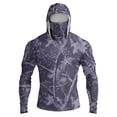 thumbnail image 2 of Sun Hoodies for Men Raglan Colorblock Camo Sunshirts with Mask, Quick Dry UPF 50+ Lightweight Uv Protection Long Sleeve Fishing Shirt Light Purple Xl, 2 of 5