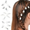 thumbnail image 4 of 5/10Pcs Punk Women Hip-Hop Braid Hand Cross Shell Leaf Ring Hair Clips Accessory, 4 of 10