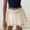 White, variant on DuoJiaJ Women Y2K Lace Mini Skirt Low Rise Pleated Ruffle Short Skirts Layered Flowy Skirt Black M